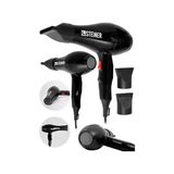 aklow akyoleticaret Alman 3600 W Profesyonel Saç Kurutma Makinesi, Fön Makinesi, Ac Motor MS-9001, Siyah, 2 Adet Başlık - Çok Renkli