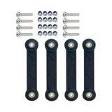 aklow akyoleticaret Beşik Sallama Aparatı (Iki Delik Arası 12.5 Cm) Çocuk Bebek Beşiği Takımı Aparatı Seti Siyah 4 Adet - Çok Renkli