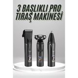aklow akyoleticaret Dijital Göstergeli 3 Başlıklı Tıraş Makinesi Islak Kuru Lazer Öncesi Günlük - Renkli