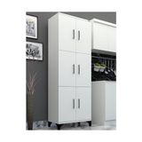 aklow akyoleticaret Dolap, % 100 Mdflam Çok Amaçlı Kiler, Balkon, Banyo 6 Kapaklı GENIŞLK71 cm - Renkli