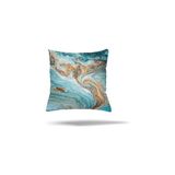 aklow akyoleticaret Geometrik Batik Desenli, Gizli Fermuarlı Turkuaz Yastık Kılıfı 45 x 45 - Çok Renkli