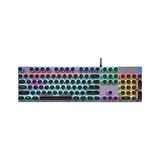 aklow akyoleticaret GK400Y Rgb Gaming Oyuncu Klavyesi, Brown Kahverengi Switch, Tam Boy, Ingilizce Q - Çok Renkli