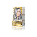 aklow akyoleticaret Gold Serisi 24K Altın Parçacıklı Serum ile 1 Kutu 2 x 50 ml ve Geliştiriciler Saç Boyası (Füme Gri 0.01)