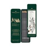 aklow akyoleticaret Graphite Aquarelle Kurşun Kalem Seti, 5'li, Metal Kutu, Hb-2b-4b-6b-8b, Siyah Naturel, Suda Çözünür, Teknik Çizim ve Eskiz Için, Dayanıklı Uç - Çok Renkli - Standart - Otomatik