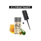aklow akyoleticaret Hair Wax Stick 75 G + Profesyonel Topuz Krepe Şiş Tarak 3043 2'li Set - Çok Renkli