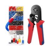 aklow akyoleticaret Kablo Sıkma Pensesi Seti; 1200 Adet Izoleli Kablo Yüksük Seti, 0.25-10 Mm², Awg 23-7 Tel Sıkıştırıcı, Çelik Dayanıklı ve Pratik Tasarım, Ev Ofis Iş Yeri ve Sanayi Için Kablo Sıkıştırma Aleti - Çok Renkli