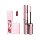 aklow akyoleticaret Lifter Plump Dudak Parlatıcısı 005 Peach Fever ve Lash Sensational Sky High Maskara Makyaj Seti
