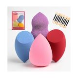 aklow akyoleticaret Makyaj Süngeri Seti, Göz Farı Uygulama Çubuğu 10'lu, Latex, Free Beauty Blender Süngerleri, Çift Taraflı Aplikatör Seti, Fondöten ve Kapatıcı - Renkli