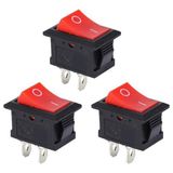 aklow akyoleticaret Mini Anahtar Arapuar Çıtçıt Anahtar 3 Adet Elektrik Devresi Için Açma Kapama Düğmesi On/off Kırmızı Siyah - Çok Renkli