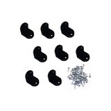 aklow akyoleticaret Mks Plastik Köşebent, Duvara Sabitleme, Siyah, 2 cm x 2 cm x 4 Mm, 8 Adet, Mobilya Bağlantı Elemanı, Raf ve Dolap Köşe Birleştirme - Çok Renkli