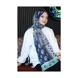 aklow akyoleticaret Paisley Desenli Lacivert Soft Pamuk Şal - Çok Renkli