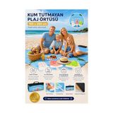 aklow akyoleticaret Plaj Havlusu, Piknik Örtüsü ve Kamp Battaniyesi, Katlanabilir Hafif Hasır Mat, Çantalı, Plaj Dondurması-Deniz Mavisil - Çok Renkli