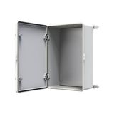 aklow akyoleticaret Polyester Elektrik Panosu 40 x 60 x 22 Cm, IP65, Taban Sacı ve Montaj Plakalı Dış Ortam Kutusu, Plys 4060 - Çok Renkli