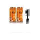 aklow akyoleticaret Saç Şekillendirici Pudra Toz Wax Ultra Strong Turuncu 20 G x 2 Şekil Tarağı 3'lü Set - Çok Renkli