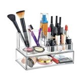 aklow akyoleticaret Şeffaf 3 Çekmeceli Makyaj Düzenleyici Organizer Set - Renkli
