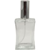 aklow akyoleticaret Şişe, Paradise Boş Cam 50 ml 5 Adet Gümüş Erkek Parfüm Şişesi & Valf Takım - Renkli