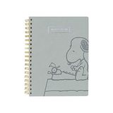 aklow akyoleticaret Vegan Deri Spiral Günlük, Snoopy Tipi – 20,32 cm x 25,4 Cm, 192 Çizgili Sayfa, "şimdi Yaz" Yazılı Gümüş Folyo Kapağında Süslenmiştir – Notlar, Listeler ve Daha Fazlası Için Mükemmel - Çok Renkli - Standart - Otomatik