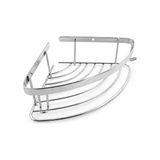 aklow akyoleticaret Vida, Tek Katlı Krom Şampuanlık 18X18 cm Dahil Banyo Lavabo Köşe Rafı Metal Tekli - Çok Renkli