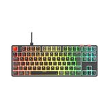 aklow akyoleticaret Yoru Tkl Q Mekanik Gaming Klavye, Type-C, Outemu Red Switch, Rgb, Siyah Gri - Çok Renkli