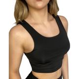AKM Askılı Crop Bluz-Siyah - XL - Çok Renkli