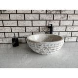 Akm Dekor Bej Patlatma Mermer Lavabo - ÇANAK