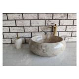 Akm Dekor Bej Teker Mermer Lavabo - ÇANAK