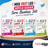 Akm Kitap Sinan Kuzucu 2027 8. Sınıf Türkçe Matematik Fen ve Inkılap Soru Bankası Seti 4 Kitap