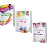 Akm Kitap Süreç Yayınları 8.sınıf Lgs Matematik Türkçe ve Fen Bilimleri Deneme Seti 3 Kitap