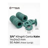 akmanlar conta 3/4 Klingrit Conta Kalın 14x24x3 mm 50 Adet