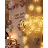 Akmanora Romantik Kalp LED Işık Neon Görünümlü Dekoratif Oda Lambası