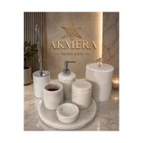 Akmera Home Akmera Elite 7 Parça %100 Gerçek Mermer Banyo Seti