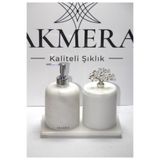AKMERA Home Standlı 2’li Mermer Banyo Seti