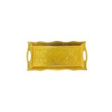 Akmetal Gold İki Kişilik Metal Çay Kahve Tepsisi 33 X 16 Cm
