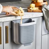 Akmex Grup Akordiyon Katlanabilir Askılı Banyo ve Mutfak Tezgahüstü Çöp Kovası - Dolap içi Dışı Bez Setli