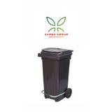 Akmex Grup Plastik Metal Pedallı Çöp Konteyneri 120 Litre Konteyner - Isıya Dayanıklı Malzeme Çöp Kutusu