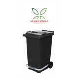 Akmex Grup Plastik Metal Pedallı Çöp Konteyneri 240 Litre Konteyner - Isıya Dayanıklı Malzeme Çöp Kutusu
