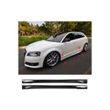 AkmTuning Audi A3 8P 4 Kapı Yan Marşpiyel Seti Mat Siyah Plastik 2 Adet 2006 2007 2008 2009 2010 2011 2012