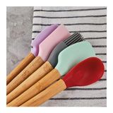 Akn 5 Parça Mini Silikon Spatula Kaşık Fırça Seti
