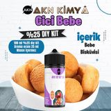 Akn Kimya Cici Bebe Yoğun Dıy Kit Bebe Bisküvisi Gıda Aroması %25 Oranda Aroma İçerir (Hazır Değildir ) - 100 ml
