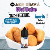 Akn Kimya Cici Bebe Yoğun Dıy Kit Bebe Bisküvisi Gıda Aroması %25 Oranda Aroma İçerir (Hazır Değildir ) - 30 ml