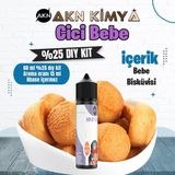 Akn Kimya Cici Bebe Yoğun Dıy Kit Bebe Bisküvisi Gıda Aroması %25 Oranda Aroma İçerir (Hazır Değildir ) - 60 ml