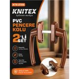Akn Pencere Açma Kolu Seti Pvc Kahverengi
