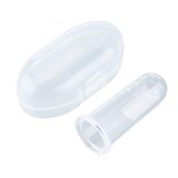 AKOAK 1 Paket Kullanışlı Bebek Parmak Diş Fırçası Yumuşak Silikon Bebek Eğitim Diş Fırçası Saklama Kutulu Diş Fırçası Bebek Diş Temizleme Masajı Ağız Bakımı (Beyaz)