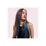 AKOLİFE Açık Mavi Saç Simi / Simli Saç Kaynak / Hair Tinsel / Parlak Örmeli Saç Aksesuarı Kaynak Boncuğu