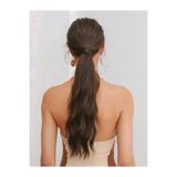 AKOLİFE Koyu Kumral Renk Naturel At Kuyruğu Postiş Saç - Isıya Dayanıklı - Ponytail