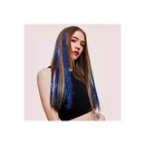 AKOLİFE Lacivert Işıltılı Saç Simi / Simli Saç Kaynak / Hair Tinsel / Parlak Örmeli Kaynak Boncuğu