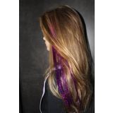 AKOLİFE Mor Işıltılı Saç Simi / Simli Saç Kaynak / Hair Tinsel / Parlak Örmeli Kaynak Boncuğu