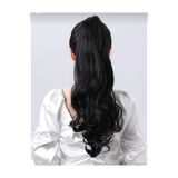 AKOLİFE Siyah Renk Naturel At Kuyruğu Postiş Saç - Isıya Dayanıklı - Ponytail