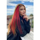 AKOLİFE Yan Çıt Çıt Postiş Bordo Renk 50 cm