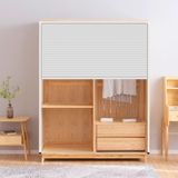 Akordeon Kapı, Özelleştirilebilir Katlanır Dolap Kapıları, Yerden Tasarruflu Geri Çekilebilir Dolap ve Ayakkabı Dolabı Kapısı, Deliksiz Kurulum Pileli Tasarım (75x50 cm/29,5x19,7 inç)